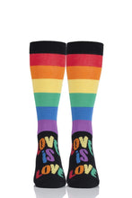 Load image into Gallery viewer, SockShop Bamboo 1 Pair Pride Rainbow Love is Love Socks