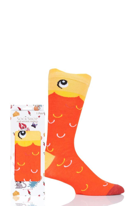Mens and Ladies SockShop 1 Pair Lazy Panda Bamboo Goldfish Gift Boxed Socks