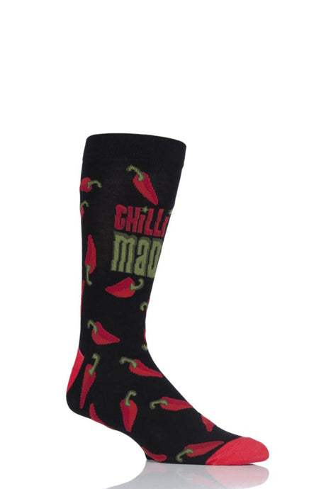 Mens 1 Pair SockShop Bamboo Chilli Mad Socks