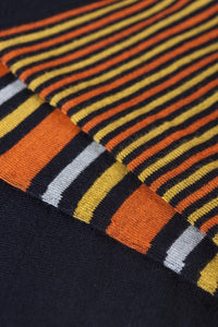 Mens 3 Pair SOCKSHOP Comfort Cuff Gentle Bamboo Striped Socks with Smooth Toe Seams