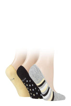 Load image into Gallery viewer, Ladies 3 Pair SOCKSHOP Plain and Patterned Bamboo Shoe Liners