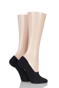 Ladies 2 Pair SockShop Seamless Bamboo Shoe Liners with Smooth Toe Seams