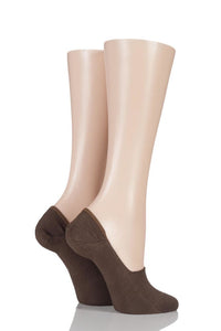 Ladies 2 Pair SockShop Seamless Bamboo Shoe Liners with Smooth Toe Seams