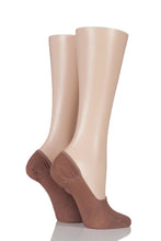 Load image into Gallery viewer, Ladies 2 Pair SockShop Seamless Bamboo Shoe Liners with Smooth Toe Seams