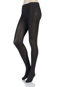 Ladies 1 Pair SOCKSHOP Plain Bamboo Tights with Smooth Toe Seams