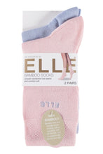 Load image into Gallery viewer, Ladies 2 Pair Elle Plain Bamboo Fibre Socks