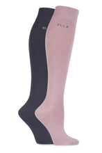 Load image into Gallery viewer, Ladies 2 Pair Elle Plain Bamboo Knee Highs