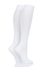 Load image into Gallery viewer, Ladies 2 Pair Elle Plain Bamboo Knee Highs