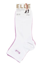 Load image into Gallery viewer, Ladies 2 Pair Elle Bamboo Anklet Socks