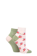 Load image into Gallery viewer, Ladies 2 Pair Elle Bamboo Anklet Socks