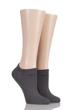 Load image into Gallery viewer, Ladies 2 Pair Elle Plain, Patterned and Striped Bamboo No Show Socks