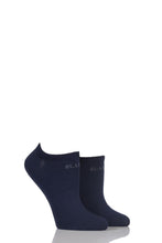 Load image into Gallery viewer, Ladies 2 Pair Elle Plain, Patterned and Striped Bamboo No Show Socks