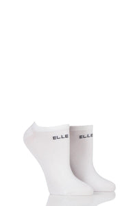 Ladies 2 Pair Elle Plain, Patterned and Striped Bamboo No Show Socks