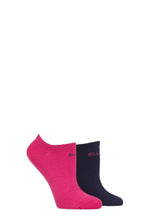 Load image into Gallery viewer, Ladies 2 Pair Elle Plain, Patterned and Striped Bamboo No Show Socks