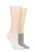 Load image into Gallery viewer, Ladies 2 Pair Elle Plain, Patterned and Striped Bamboo No Show Socks