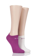 Load image into Gallery viewer, Ladies 2 Pair Elle Plain, Patterned and Striped Bamboo No Show Socks