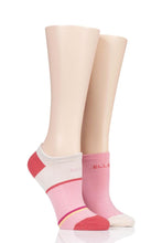 Load image into Gallery viewer, Ladies 2 Pair Elle Plain, Patterned and Striped Bamboo No Show Socks