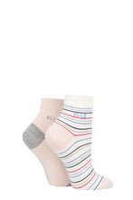 Load image into Gallery viewer, Ladies 2 Pair Elle Bamboo Striped and Plain Socks