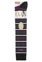 Load image into Gallery viewer, Ladies 2 Pair Elle Bamboo Striped and Plain Knee High Socks