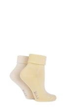 Load image into Gallery viewer, Ladies 2 Pair Elle Bamboo Ankle Socks With Cushion Sole
