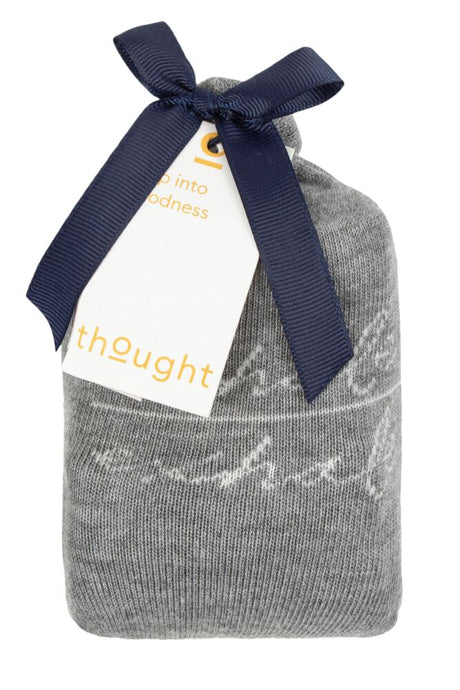 Ladies 2 Pair Thought Gift Bagged Inhale Exhale Yoga Organic Cotton and Bamboo Socks