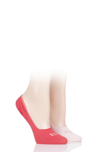 Ladies 2 Pair Elle Bamboo Seamless Shoe liners with Silicone Heel Grips