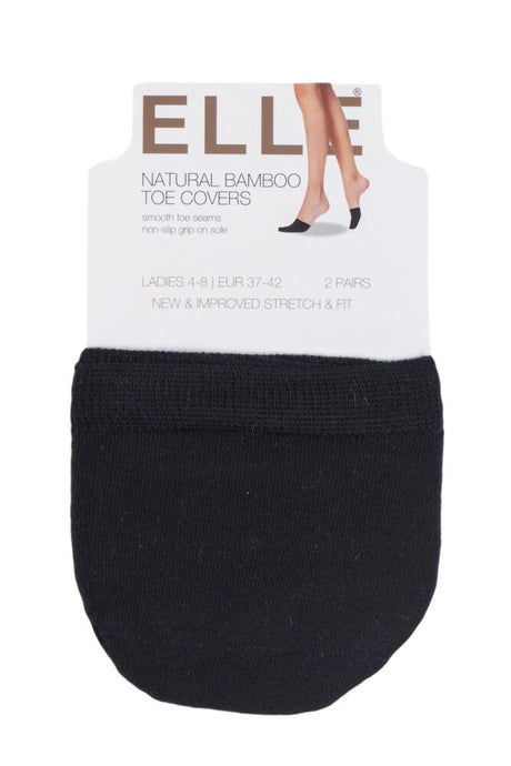 Ladies 2 Pair Elle Seamless Bamboo Toe Covers