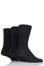 Load image into Gallery viewer, Mens 3 Pair Gentle Grip Plain Bamboo Socks