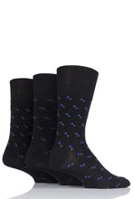 Load image into Gallery viewer, Mens 3 Pair Gentle Grip Patterned Bamboo Socks
