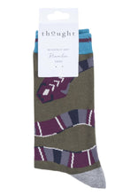 Load image into Gallery viewer, Mens 1 Pair Thought Serpent All Round Snake Bamboo and Organic Cotton Socks