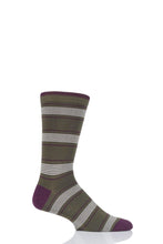 Load image into Gallery viewer, Mens 1 Pair Thought Edoardo Stripe Bamboo and Organic Cotton Socks