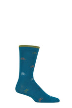 Load image into Gallery viewer, Mens 1 Pair Thought Fergus Bicycle Bamboo and Organic Cotton Socks
