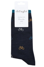 Load image into Gallery viewer, Mens 1 Pair Thought Fergus Bicycle Bamboo and Organic Cotton Socks