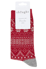 Load image into Gallery viewer, Mens 1 Pair Thought Olwin Fairisle Bamboo and Organic Cotton Socks