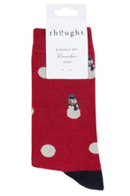 Load image into Gallery viewer, Mens 1 Pair Thought Markus Snowman Bamboo and Organic Cotton Socks