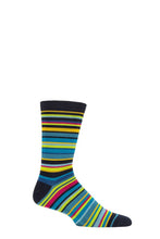 Load image into Gallery viewer, Mens 1 Pair Thought Multi Stripe Organic Cotton and Bamboo Socks