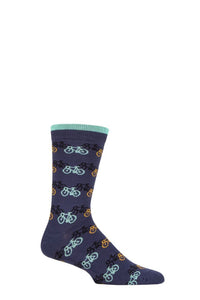 Mens 1 Pair Thought Bicycle Race Bamboo and Organic Cotton Socks