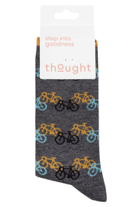 Mens 1 Pair Thought Bicycle Race Bamboo and Organic Cotton Socks