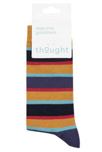 Load image into Gallery viewer, Mens 1 Pair Thought Bright Rugby Stripes Bamboo and Organic Cotton Socks