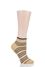 Load image into Gallery viewer, Ladies 1 Pair Thought Lorraine Stripe Bamboo and Organic Cotton Trainer Socks