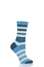 Load image into Gallery viewer, Ladies 1 Pair Thought Addie Stripe Bamboo and Organic Cotton Socks