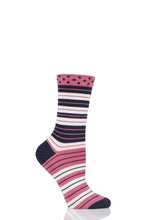 Load image into Gallery viewer, Ladies 1 Pair Thought Addie Stripe Bamboo and Organic Cotton Socks