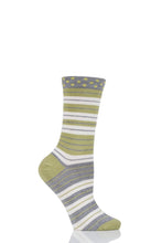 Load image into Gallery viewer, Ladies 1 Pair Thought Addie Stripe Bamboo and Organic Cotton Socks