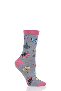 Ladies 1 Pair Thought Mildred Fan Bamboo and Organic Cotton Socks