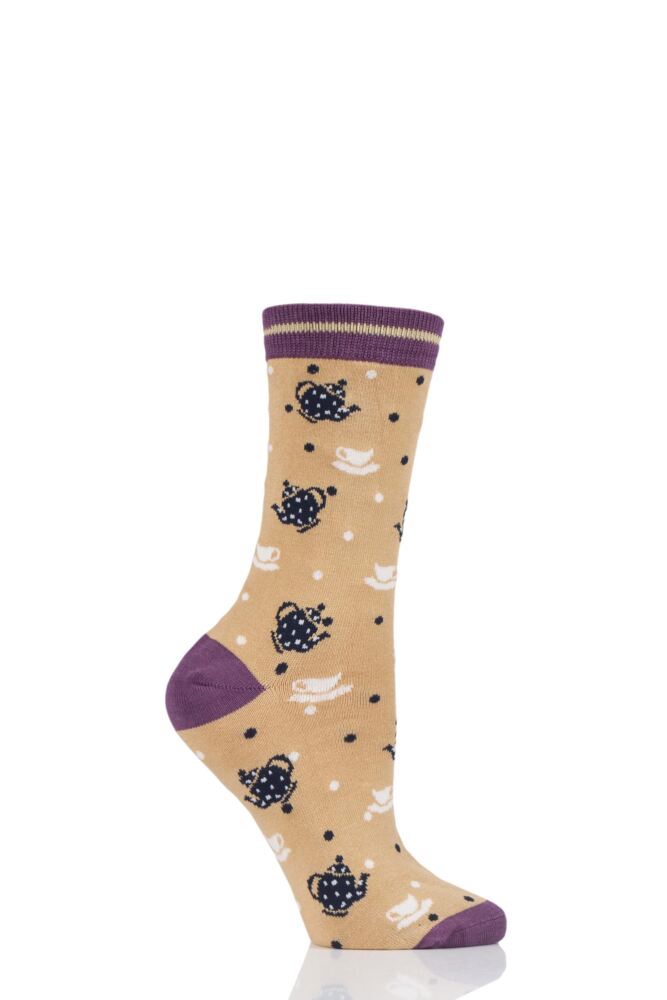 Ladies 1 Pair Thought Antea Tea Bamboo and Organic Cotton Socks