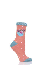 Load image into Gallery viewer, Ladies 1 Pair Thought Floral Pot Bamboo and Organic Cotton Socks