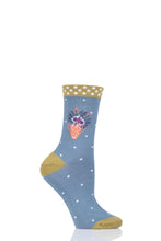 Load image into Gallery viewer, Ladies 1 Pair Thought Floral Pot Bamboo and Organic Cotton Socks