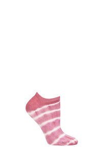Ladies 1 Pair Thought Jules Tie Dye Bamboo and Organic Cotton Trainer Socks