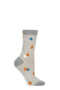 Ladies 1 Pair Thought Juliette Raindrop Bamboo and Organic Cotton Socks
