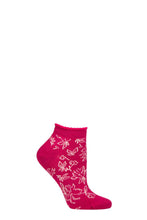 Load image into Gallery viewer, Ladies 1 Pair Thought Gollie Floral Bamboo and Organic Cotton Trainer Socks